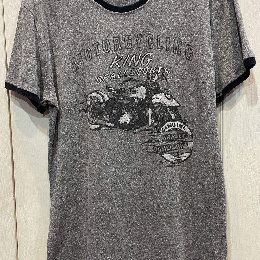 Harley-Davidson Black and Gray Motorcycle Tee